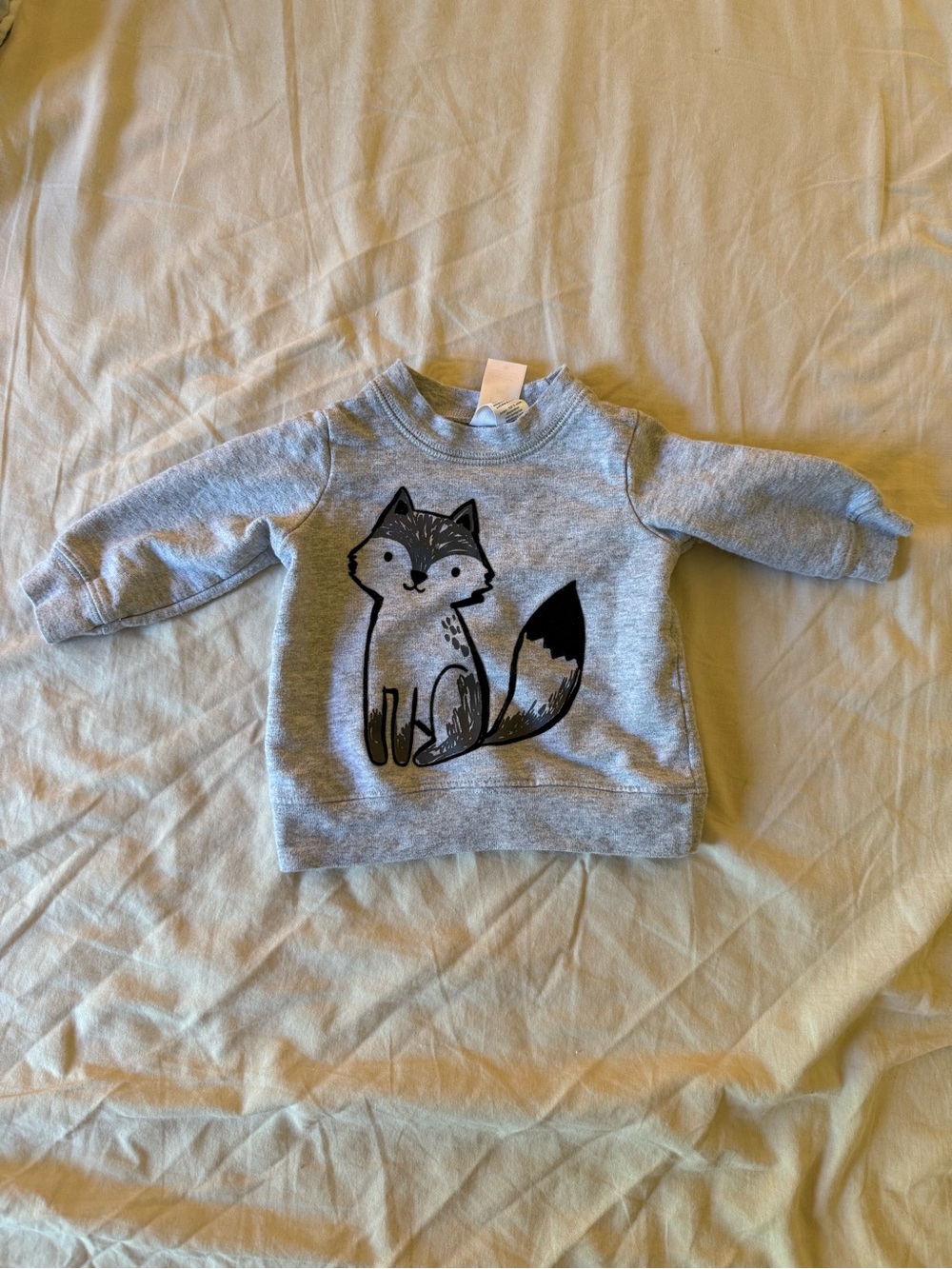 Carter's Light Gray Fox Print Sweatshirt